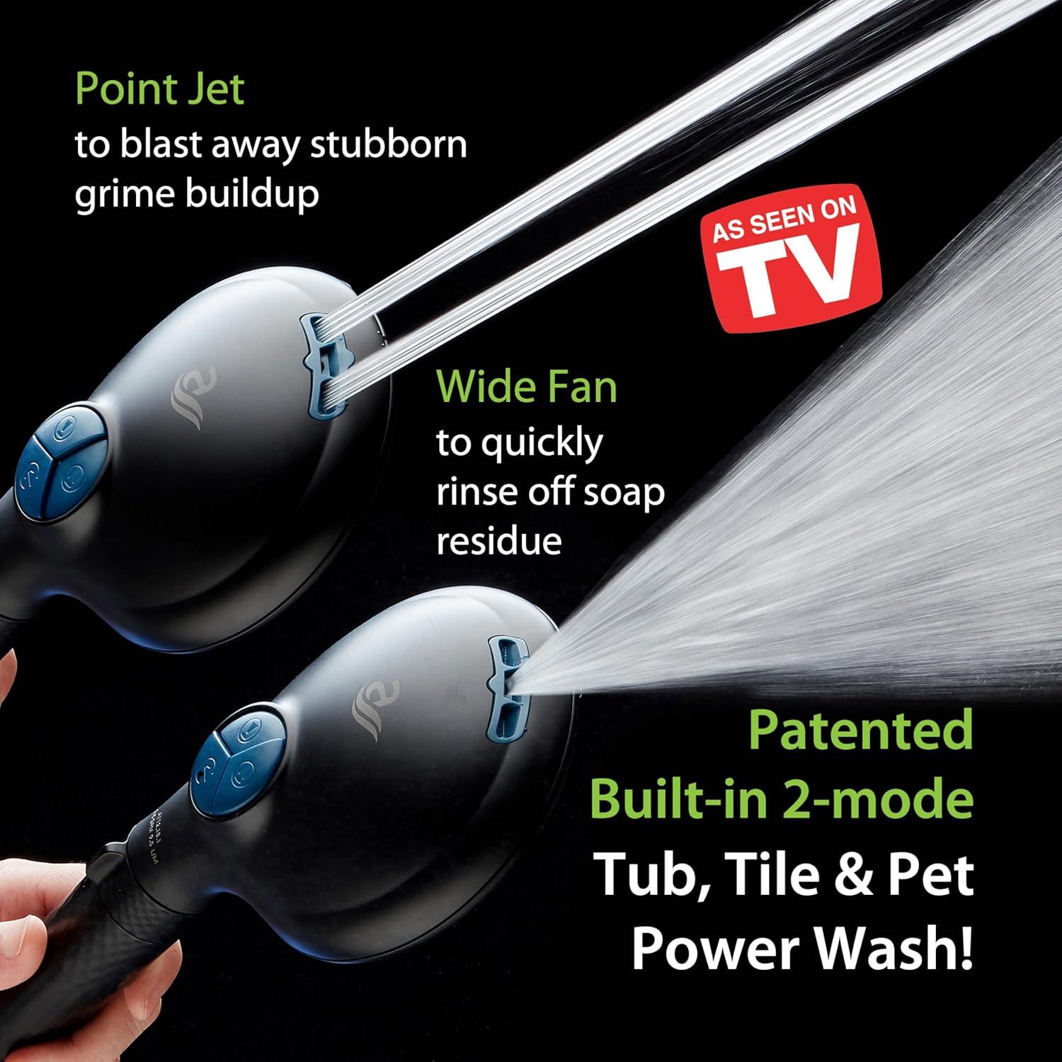 imageAquaCare 4X High Pressure 10mode Filter Handheld Shower Head with Dual Power Wash  Clean Tub Tile ampamp Pets Remove Chlorine Metals ampamp Toxins from Water to Protect Skin Hair ampamp Nails Nickel FinishMatte Black