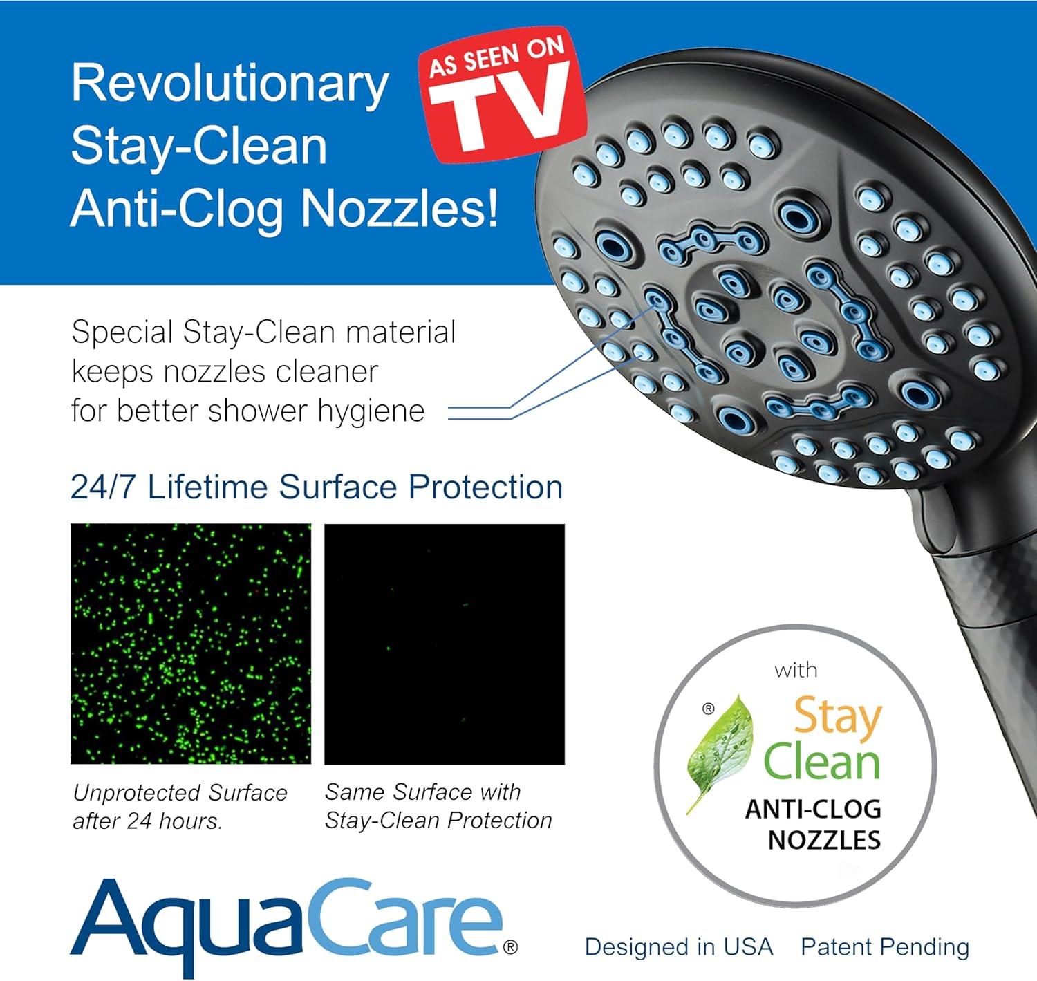 imageAquaCare 4X High Pressure 10mode Filter Handheld Shower Head with Dual Power Wash  Clean Tub Tile ampamp Pets Remove Chlorine Metals ampamp Toxins from Water to Protect Skin Hair ampamp Nails Nickel FinishMatte Black