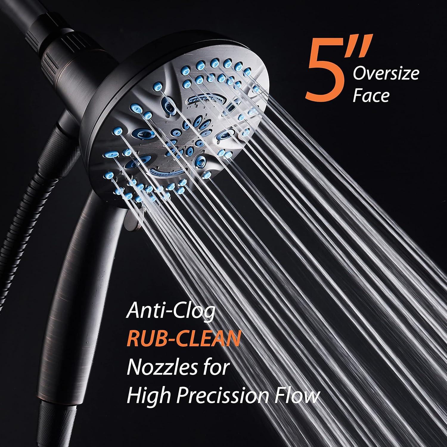 imageAquaCare Magneton 8setting Magnetic Docking Hand Shower with Builtin Shower Filter  ONOFF Filtration Modes Instant Cartridge Reload StayClean KDF Cartridge 6 ft Steel Hose Satin NickelOil Rubbed Bronze
