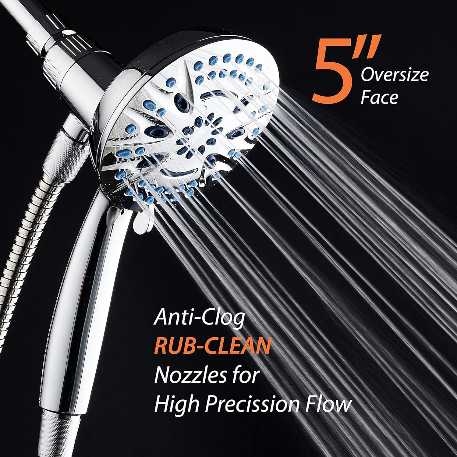 imageAquaCare Magneton 8setting Magnetic Docking Hand Shower with Builtin Shower Filter  ONOFF Filtration Modes Instant Cartridge Reload StayClean KDF Cartridge 6 ft Steel Hose Satin NickelChrome