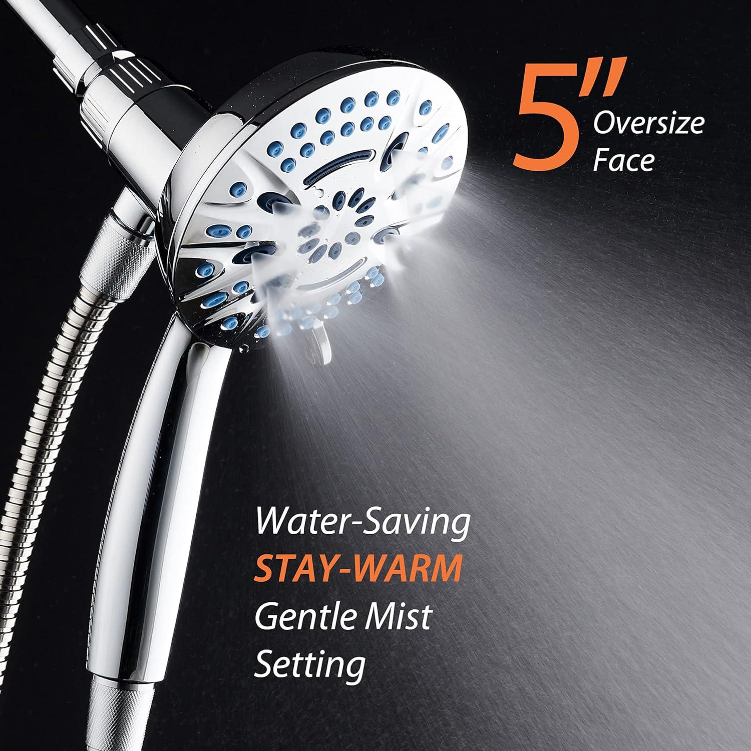 imageAquaCare Magneton 8setting Magnetic Docking Hand Shower with Builtin Shower Filter  ONOFF Filtration Modes Instant Cartridge Reload StayClean KDF Cartridge 6 ft Steel Hose Satin NickelChrome