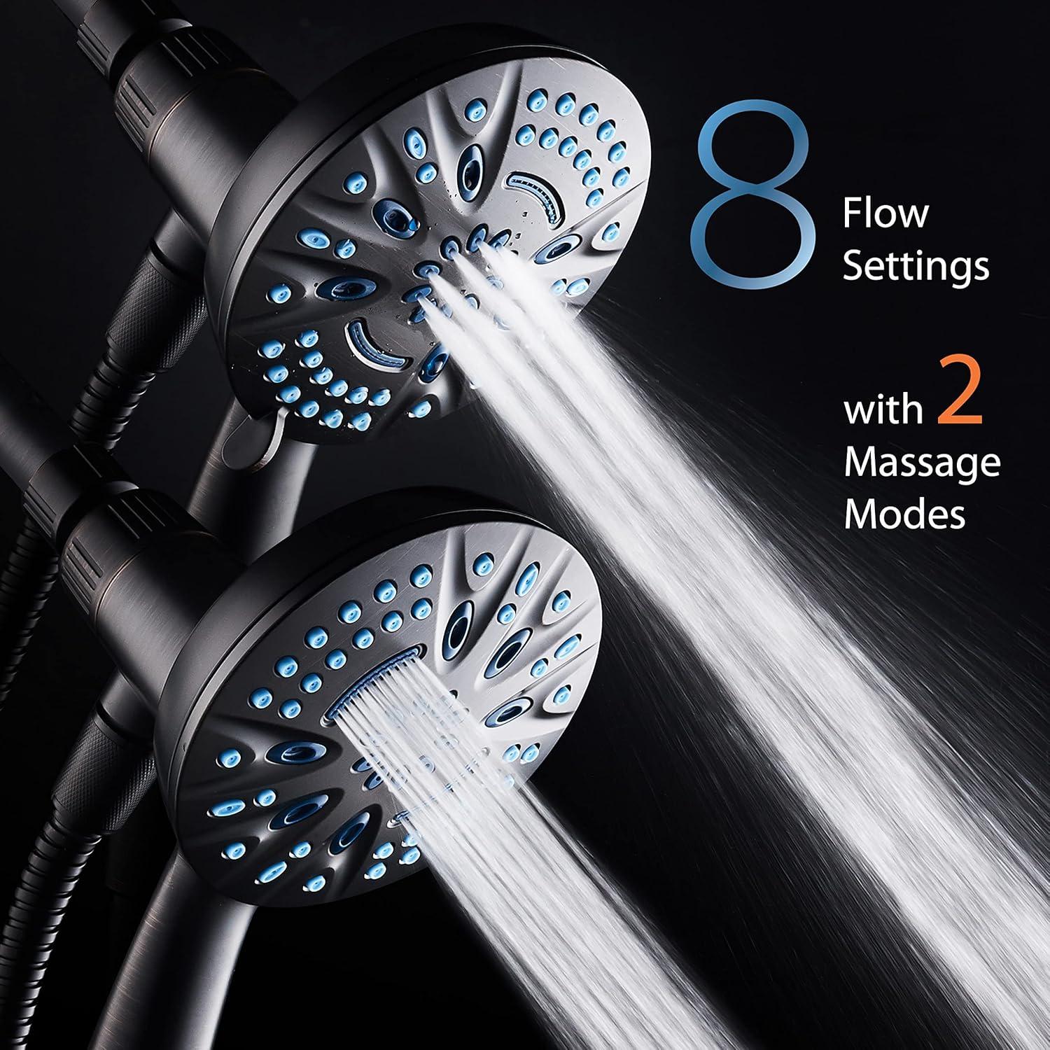 imageAquaCare Magneton 8setting Magnetic Docking Hand Shower with Builtin Shower Filter  ONOFF Filtration Modes Instant Cartridge Reload StayClean KDF Cartridge 6 ft Steel Hose Satin NickelOil Rubbed Bronze