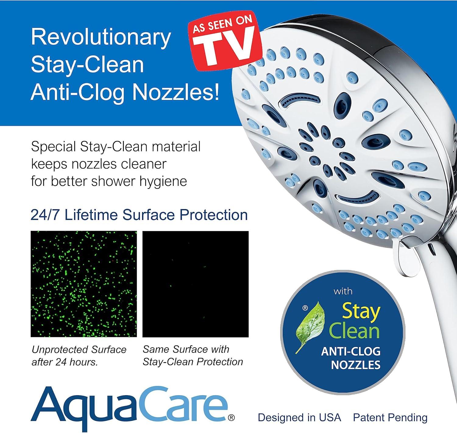 imageAquaCare Magneton 8setting Magnetic Docking Hand Shower with Builtin Shower Filter  ONOFF Filtration Modes Instant Cartridge Reload StayClean KDF Cartridge 6 ft Steel Hose Satin NickelChrome