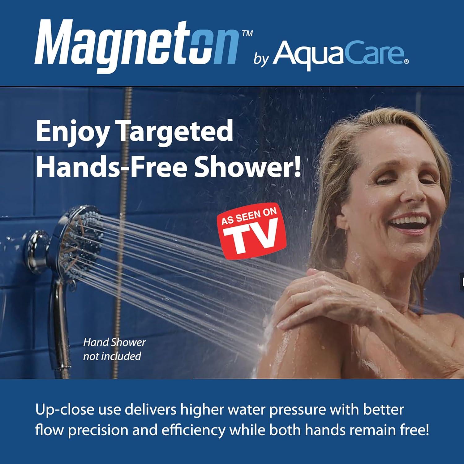 imageMagnetic Docking GoAnywhere Wall Bracket for Magneton Hand Shower ampamp Combo Systems  Instant ampamp Secure Tool Free Mount on Any Bath Tile Tub Glass Door Surface  Top American Brand  Nickel Finish