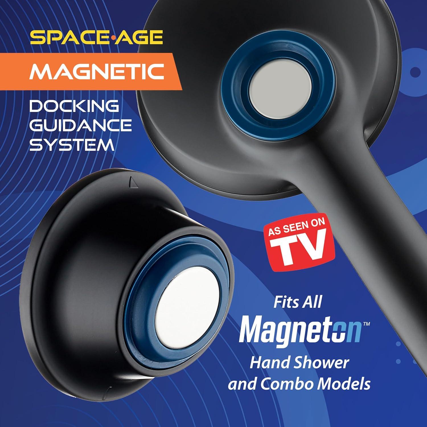 imageMagnetic Docking GoAnywhere Wall Bracket for Magneton Hand Shower ampamp Combo Systems  Instant ampamp Secure Tool Free Mount on Any Bath Tile Tub Glass Door Surface  Top American Brand  Matte Black