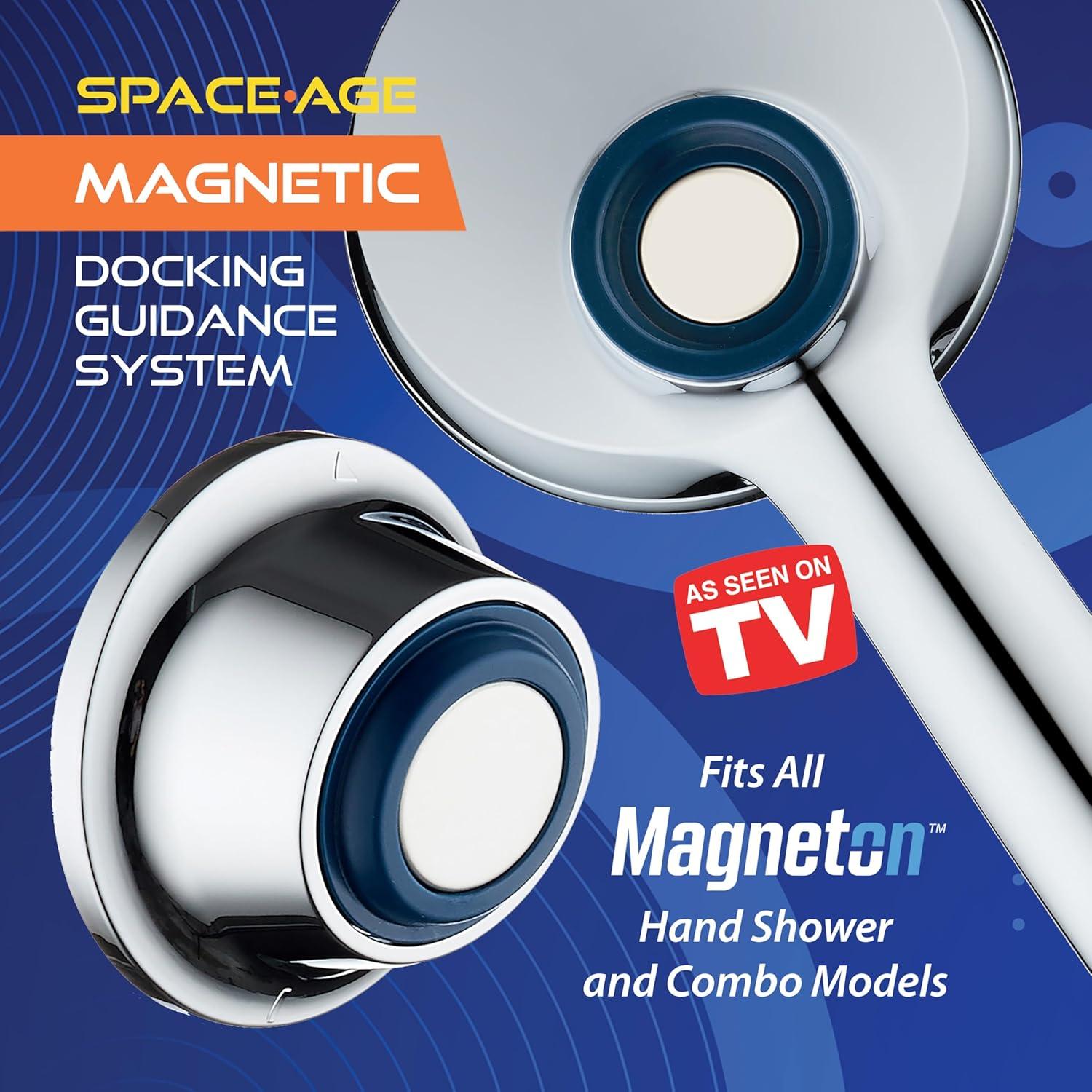 imageMagnetic Docking GoAnywhere Wall Bracket for Magneton Hand Shower ampamp Combo Systems  Instant ampamp Secure Tool Free Mount on Any Bath Tile Tub Glass Door Surface  Top American Brand  Chrome Finish