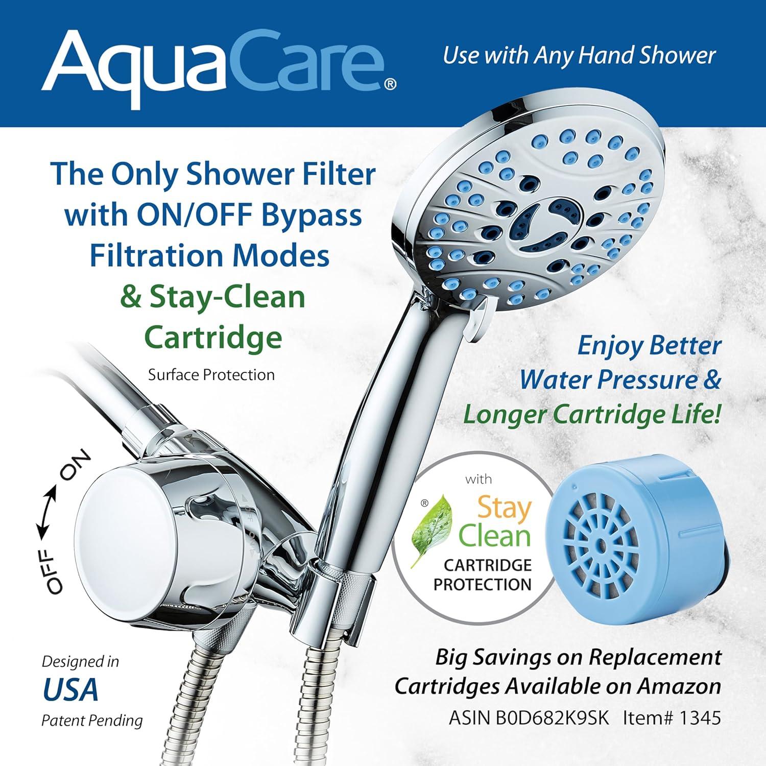 imageSkin ampamp Hair  Worlds Most Advanced Shower Filter for Combos with ONOFF Filtration Modes Instant Cartridge Reload Builtin Water Diverter StayClean Enriched KDF CartridgeChrome FinishChrome