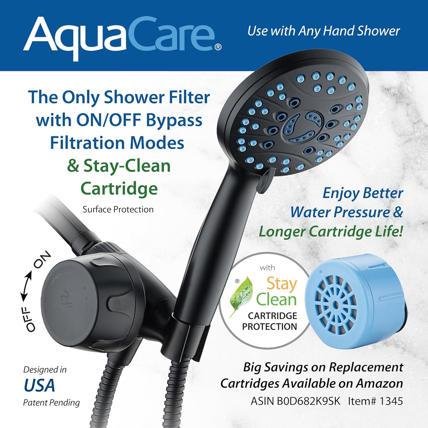 imageSkin ampamp Hair  Worlds Most Advanced Shower Filter for Combos with ONOFF Filtration Modes Instant Cartridge Reload Builtin Water Diverter StayClean Enriched KDF CartridgeChrome FinishMatte Black