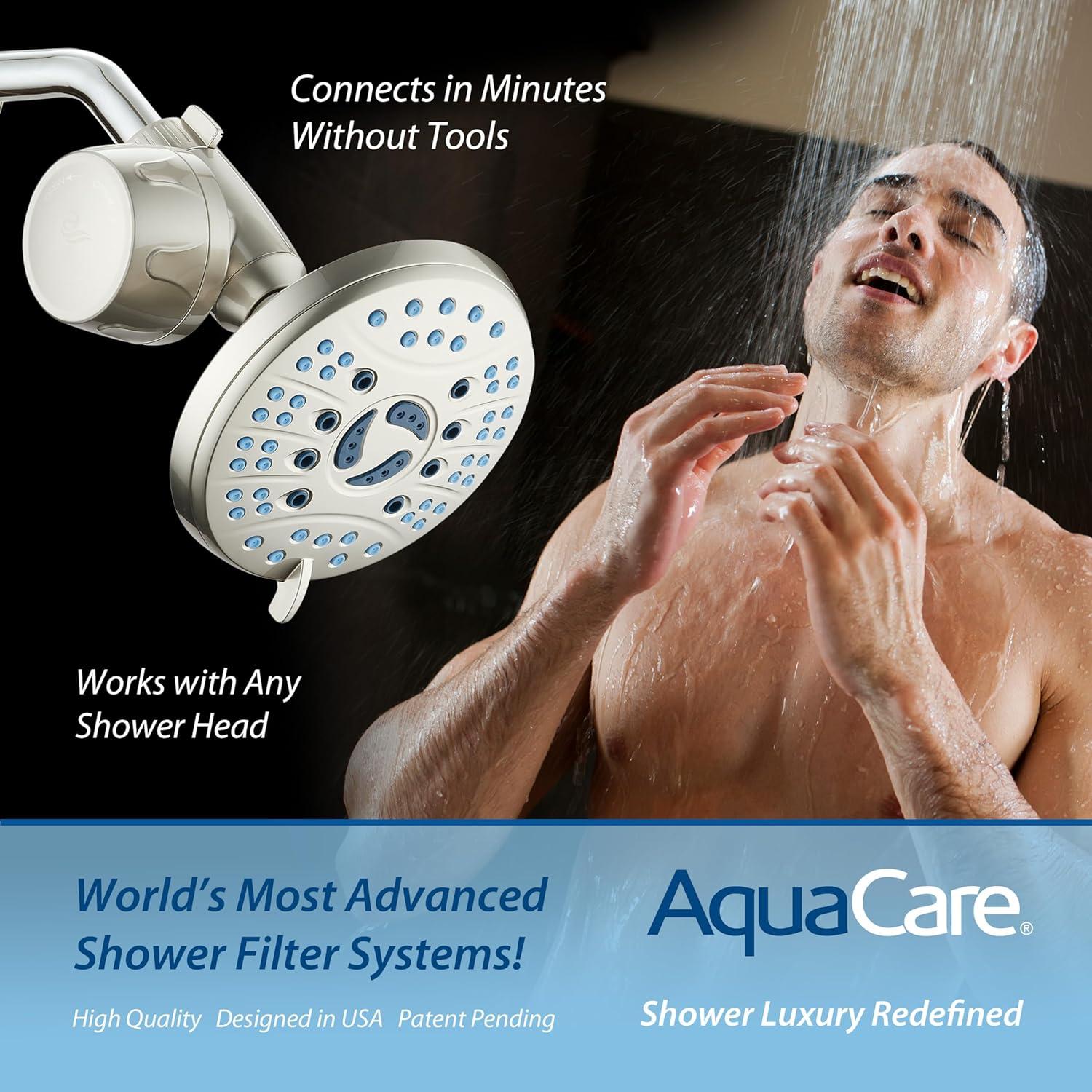 imageSkin ampamp Hair  Worlds Most Advanced Shower Filter for Combos with ONOFF Filtration Modes Instant Cartridge Reload Builtin Water Diverter StayClean Enriched KDF CartridgeChrome FinishSatin Nickel