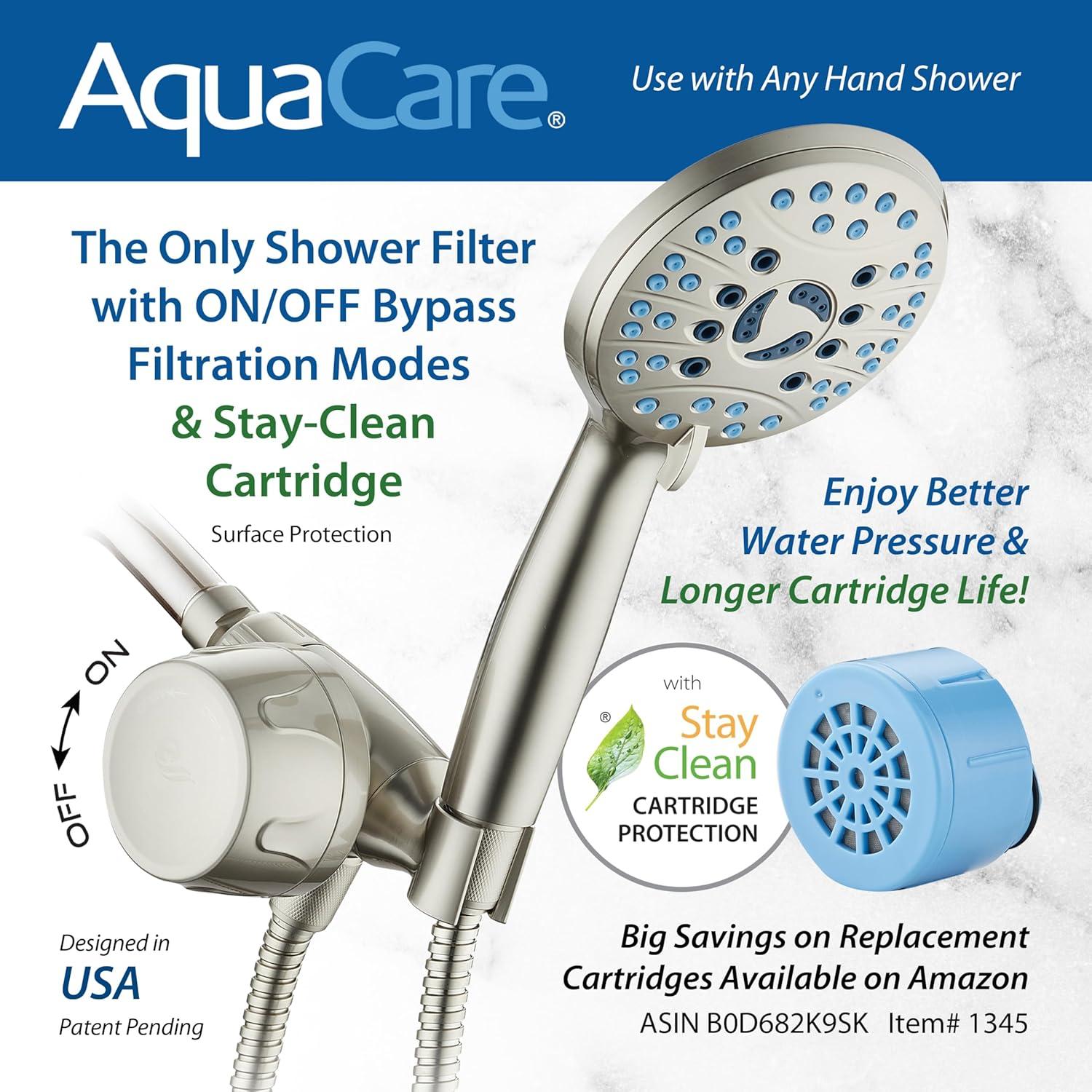 imageSkin ampamp Hair  Worlds Most Advanced Shower Filter for Combos with ONOFF Filtration Modes Instant Cartridge Reload Builtin Water Diverter StayClean Enriched KDF CartridgeChrome FinishSatin Nickel