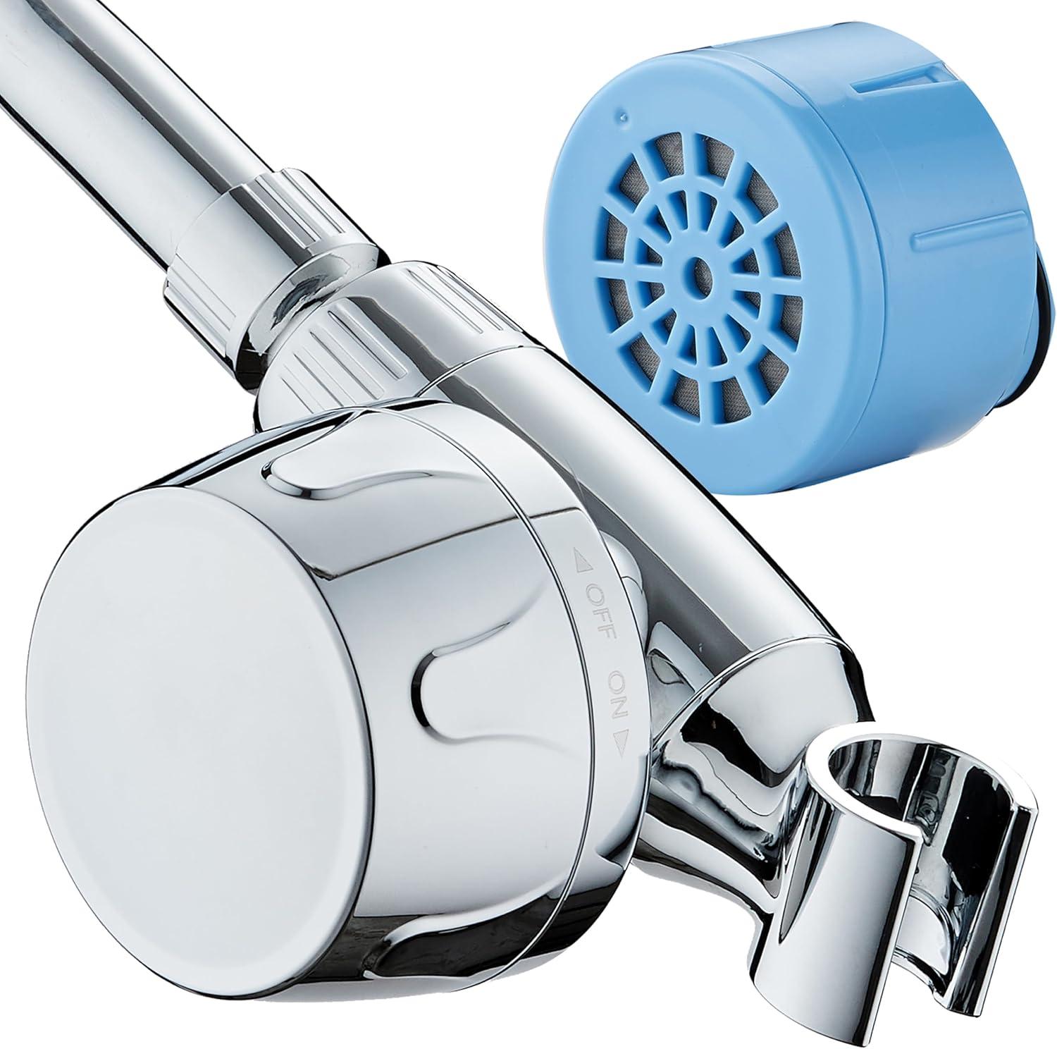 imageSkin ampamp Hair  Worlds Most Advanced Shower Filter for Combos with ONOFF Filtration Modes Instant Cartridge Reload Builtin Water Diverter StayClean Enriched KDF CartridgeChrome FinishChrome