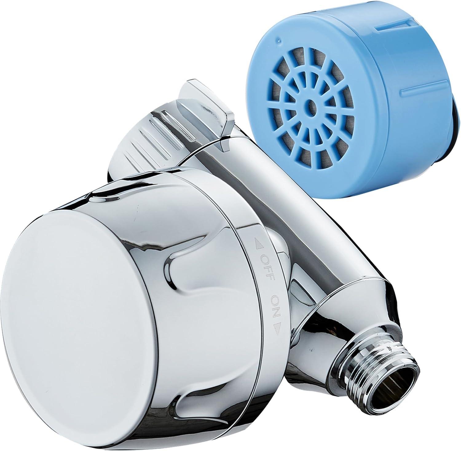 imageSkin ampamp Hair  Worlds Most Advanced Shower Filter for Combos with ONOFF Filtration Modes Instant Cartridge Reload Builtin Water Diverter StayClean Enriched KDF CartridgeChrome FinishChrome