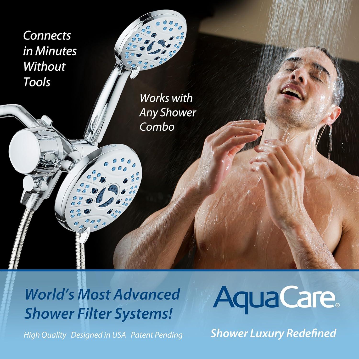 imageSkin ampamp Hair  Worlds Most Advanced Shower Filter for Combos with ONOFF Filtration Modes Instant Cartridge Reload Builtin Water Diverter StayClean Enriched KDF CartridgeChrome FinishChrome