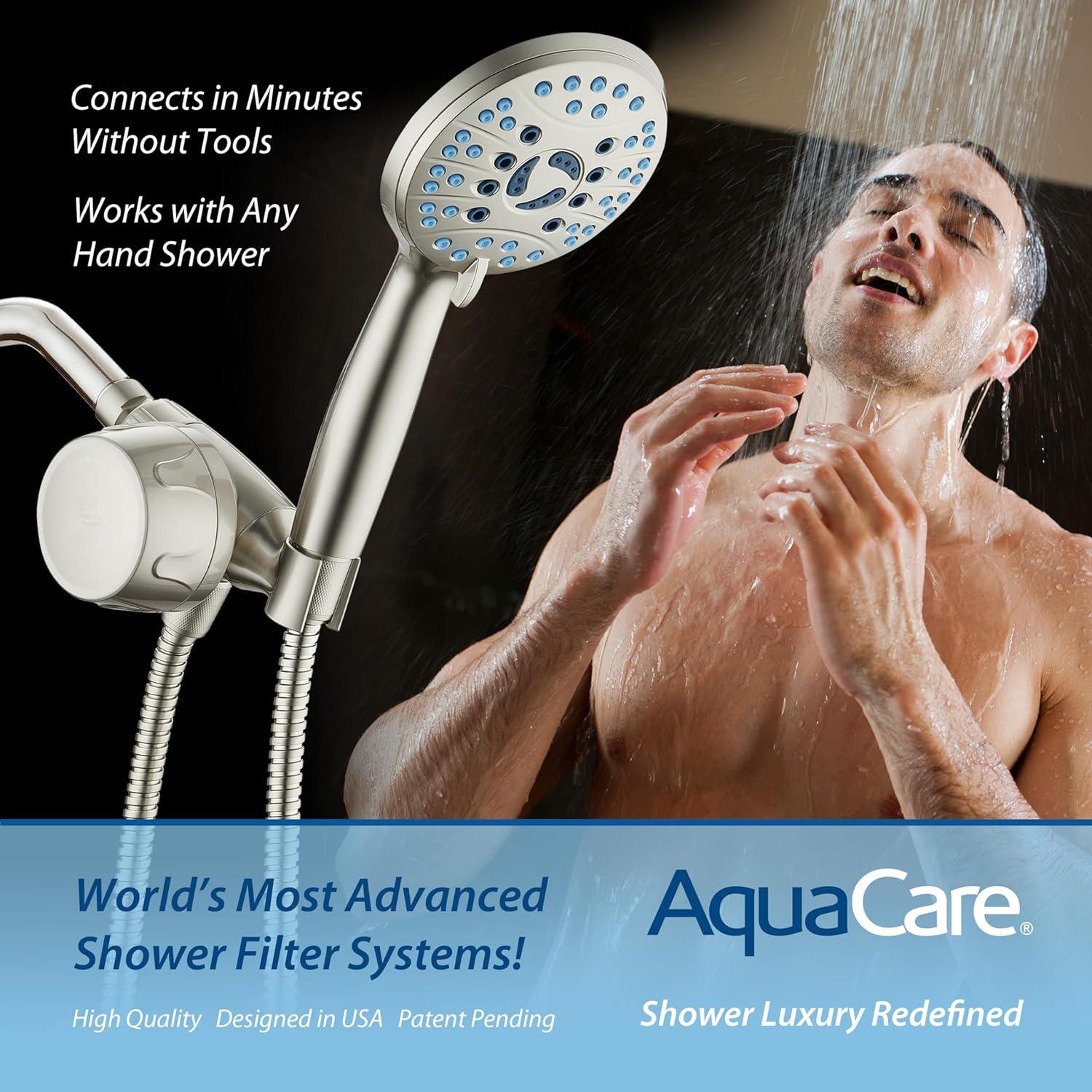 imageSkin ampamp Hair  Worlds Most Advanced Shower Filter for Combos with ONOFF Filtration Modes Instant Cartridge Reload Builtin Water Diverter StayClean Enriched KDF CartridgeChrome FinishSatin Nickel