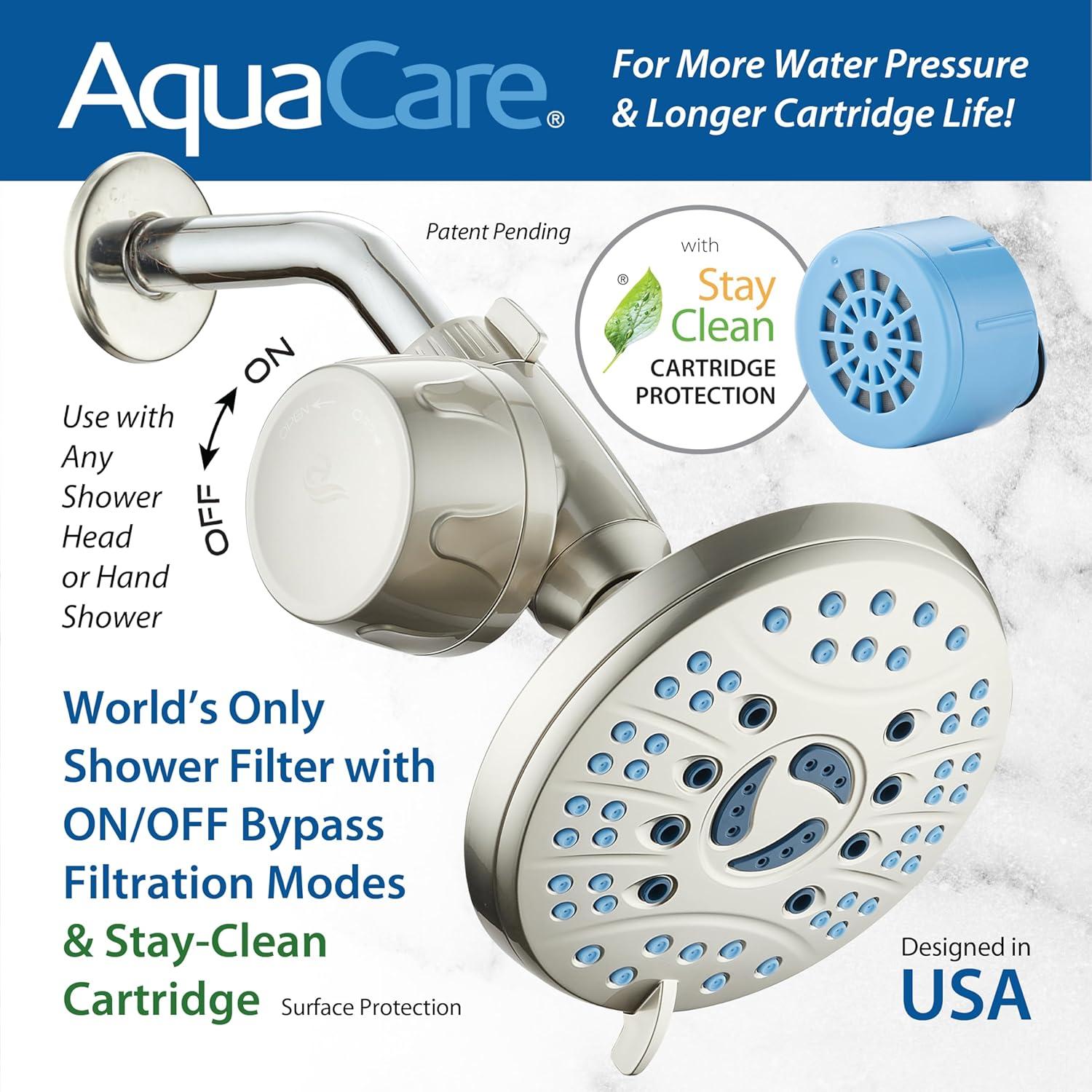 imageSkin ampamp Hair  Worlds Most Advanced Shower Filter for Combos with ONOFF Filtration Modes Instant Cartridge Reload Builtin Water Diverter StayClean Enriched KDF CartridgeChrome FinishSatin Nickel