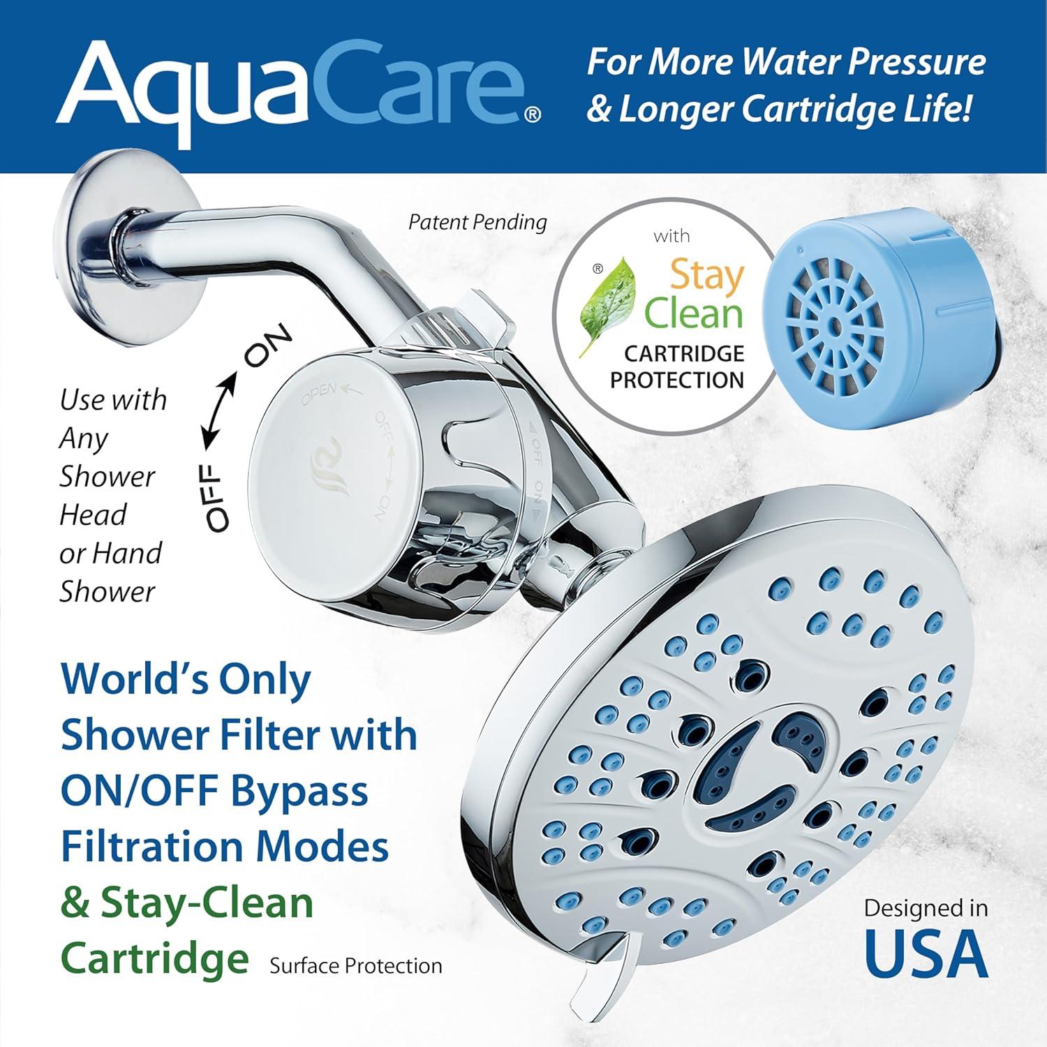 imageSkin ampamp Hair  Worlds Most Advanced Shower Filter for Combos with ONOFF Filtration Modes Instant Cartridge Reload Builtin Water Diverter StayClean Enriched KDF CartridgeChrome FinishChrome