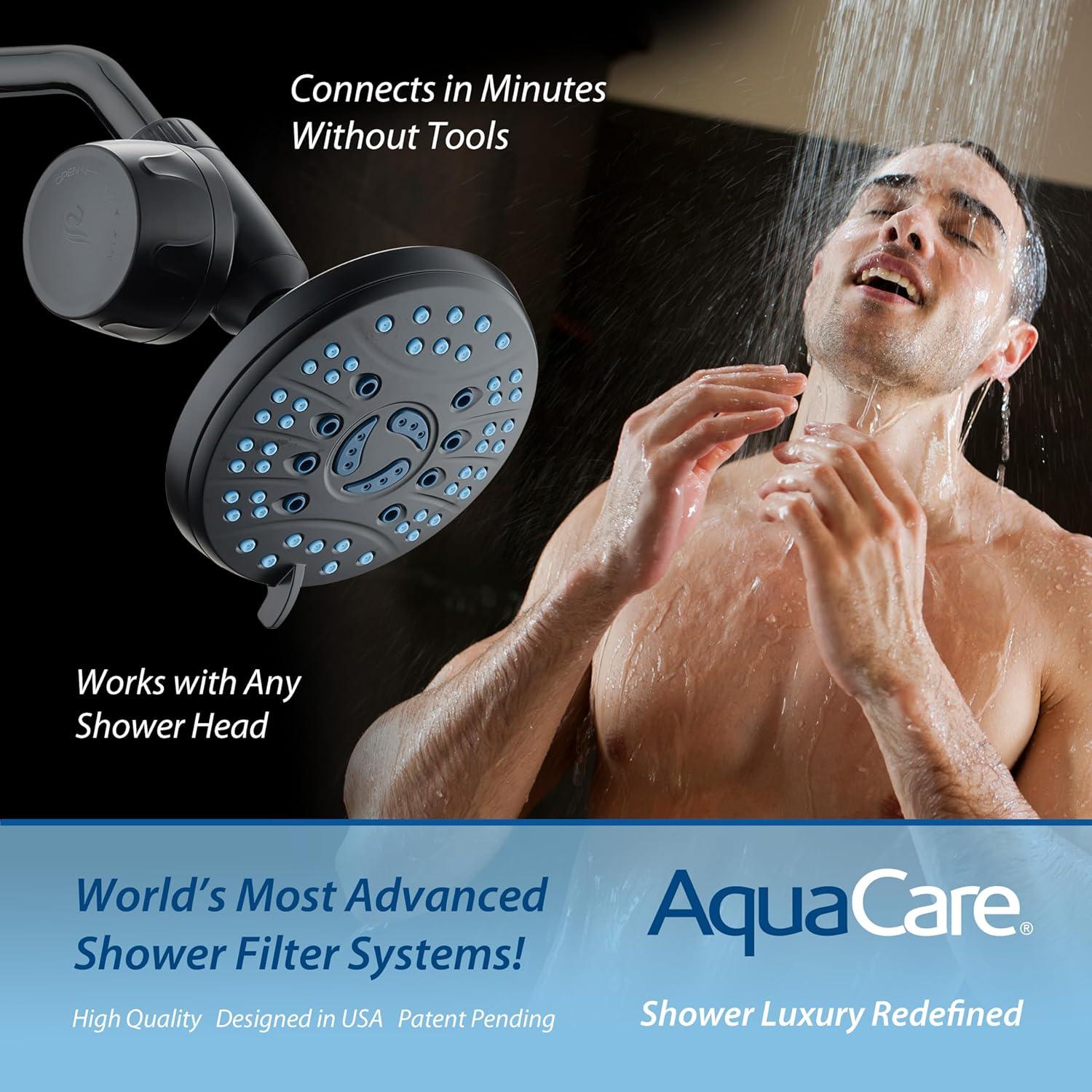 imageSkin ampamp Hair  Worlds Most Advanced Shower Filter for Combos with ONOFF Filtration Modes Instant Cartridge Reload Builtin Water Diverter StayClean Enriched KDF CartridgeChrome FinishMatte Black