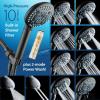 imageAquaCare 4X High Pressure 10mode Filter Handheld Shower Head with Dual Power Wash  Clean Tub Tile ampamp Pets Remove Chlorine Metals ampamp Toxins from Water to Protect Skin Hair ampamp Nails Nickel FinishMatte Black