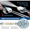 imageAquaCare High Pressure 10 Spray Mode Filtered Showerhead  Handheld Shower Head Filters Chlorine to Heal Dry Skin Revive Hair  Dual Power Wash Cleans Tub Tile Pets  Hard Water Softener BlackChrome