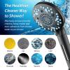 imageAquaCare High Pressure 10 Spray Mode Filtered Showerhead  Handheld Shower Head Filters Chlorine to Heal Dry Skin Revive Hair  Dual Power Wash Cleans Tub Tile Pets  Hard Water Softener BlackMatte Black