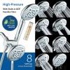 imageAquaCare High Pressure 6way Dual Shower Head Combo with Builtin Filter ampamp Power Wash  Clean Tub Tile ampamp Pets Remove Chlorine Lead ampamp Toxins from Water to Protect Skin Hair ampamp Nails Nickel FinishChrome