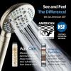 imageAquaCare High Pressure 6way Dual Shower Head Combo with Builtin Filter ampamp Power Wash  Clean Tub Tile ampamp Pets Remove Chlorine Lead ampamp Toxins from Water to Protect Skin Hair ampamp Nails Chrome FinishNickel