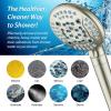 imageAquaCare High Pressure 6way Dual Shower Head Combo with Builtin Filter ampamp Power Wash  Clean Tub Tile ampamp Pets Remove Chlorine Lead ampamp Toxins from Water to Protect Skin Hair ampamp Nails Chrome FinishNickel
