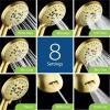 imageAquaCare High Pressure 8mode Handheld Shower Head  Anticlog Nozzles Builtin Power Wash to Clean Tub Tile ampamp Pets Extra Long 6 ft Stainless Steel Hose Wall ampamp Overhead BracketsModern Gold