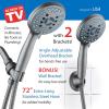 imageAquaCare High Pressure 8mode Handheld Shower Head  Anticlog Nozzles Builtin Power Wash to Clean Tub Tile ampamp Pets Extra Long 6 ft Stainless Steel Hose Wall ampamp Overhead BracketsModern Gray