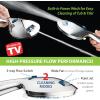 imageAquaCare High Pressure 8mode Handheld Shower Head  Anticlog Nozzles Builtin Power Wash to Clean Tub Tile ampamp Pets Extra Long 6 ft Stainless Steel Hose Wall ampamp Overhead BracketsChrome