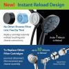imageAquaCare Magneton 8setting Magnetic Docking Hand Shower with Builtin Shower Filter  ONOFF Filtration Modes Instant Cartridge Reload StayClean KDF Cartridge 6 ft Steel Hose Satin NickelMatte Black