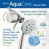 imageAquaCare Magneton 8setting Magnetic Docking Hand Shower with Builtin Shower Filter  ONOFF Filtration Modes Instant Cartridge Reload StayClean KDF Cartridge 6 ft Steel Hose Satin NickelSatin Nickel