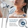 imageAquaCare Magneton 8setting Magnetic Docking Hand Shower with Builtin Shower Filter  ONOFF Filtration Modes Instant Cartridge Reload StayClean KDF Cartridge 6 ft Steel Hose Satin NickelChrome