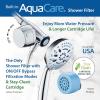 imageAquaCare Magneton 8setting Magnetic Docking Hand Shower with Builtin Shower Filter  ONOFF Filtration Modes Instant Cartridge Reload StayClean KDF Cartridge 6 ft Steel Hose Satin NickelChrome