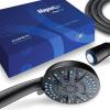 imageAquaCare Magneton 8setting Magnetic Docking Hand Shower with Builtin Shower Filter  ONOFF Filtration Modes Instant Cartridge Reload StayClean KDF Cartridge 6 ft Steel Hose Satin NickelOil Rubbed Bronze
