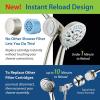 imageAquaCare Magneton 8setting Magnetic Docking Hand Shower with Builtin Shower Filter  ONOFF Filtration Modes Instant Cartridge Reload StayClean KDF Cartridge 6 ft Steel Hose Satin NickelSatin Nickel