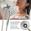 imageAquaCare Magneton 8setting Magnetic Docking Hand Shower with Builtin Shower Filter  ONOFF Filtration Modes Instant Cartridge Reload StayClean KDF Cartridge 6 ft Steel Hose Satin NickelSatin Nickel