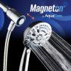 imageAquaCare Magneton 8setting Magnetic Docking Hand Shower with Builtin Shower Filter  ONOFF Filtration Modes Instant Cartridge Reload StayClean KDF Cartridge 6 ft Steel Hose Satin NickelChrome