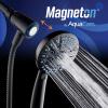 imageAquaCare Magneton 8setting Magnetic Docking Hand Shower with Builtin Shower Filter  ONOFF Filtration Modes Instant Cartridge Reload StayClean KDF Cartridge 6 ft Steel Hose Satin NickelMatte Black