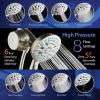 imageAquaCare Magneton 8setting Magnetic Docking Hand Shower with Builtin Shower Filter  ONOFF Filtration Modes Instant Cartridge Reload StayClean KDF Cartridge 6 ft Steel Hose Satin NickelSatin Nickel
