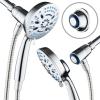 imageAquaCare Magneton 8setting Magnetic Docking Hand Shower with Builtin Shower Filter  ONOFF Filtration Modes Instant Cartridge Reload StayClean KDF Cartridge 6 ft Steel Hose Satin NickelChrome