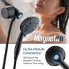 imageAquaCare Magneton 8setting Magnetic Docking Hand Shower with Builtin Shower Filter  ONOFF Filtration Modes Instant Cartridge Reload StayClean KDF Cartridge 6 ft Steel Hose Satin NickelMatte Black