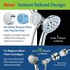 imageAquaCare Magneton 8setting Magnetic Docking Hand Shower with Builtin Shower Filter  ONOFF Filtration Modes Instant Cartridge Reload StayClean KDF Cartridge 6 ft Steel Hose Satin NickelChrome