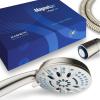 imageAquaCare Magneton 8setting Magnetic Docking Hand Shower with Builtin Shower Filter  ONOFF Filtration Modes Instant Cartridge Reload StayClean KDF Cartridge 6 ft Steel Hose Satin NickelSatin Nickel
