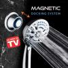 imageAquaCare Magneton 8setting Magnetic Docking Hand Shower with Builtin Shower Filter  ONOFF Filtration Modes Instant Cartridge Reload StayClean KDF Cartridge 6 ft Steel Hose Satin NickelChrome