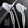 imageAquaCare Magneton 8setting Magnetic Docking Hand Shower with Builtin Shower Filter  ONOFF Filtration Modes Instant Cartridge Reload StayClean KDF Cartridge 6 ft Steel Hose Satin NickelChrome