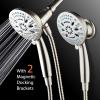 imageAquaCare Magneton 8setting Magnetic Docking Hand Shower with Builtin Shower Filter  ONOFF Filtration Modes Instant Cartridge Reload StayClean KDF Cartridge 6 ft Steel Hose Satin NickelSatin Nickel