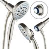 imageAquaCare Magneton 8setting Magnetic Docking Hand Shower with Builtin Shower Filter  ONOFF Filtration Modes Instant Cartridge Reload StayClean KDF Cartridge 6 ft Steel Hose Satin NickelSatin Nickel