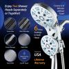 imageAquaCare Magneton HighPressure 48mode Luxury 3way Combo System with Magnetic Guidance Docking Giant Rain ampamp Handheld Shower Head Hygienic Jets and 6 ft Stainless Steel Hose Matte Black FinishChrome