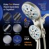 imageAquaCare Magneton HighPressure 48mode Luxury 3way Combo System with Magnetic Guidance Docking Giant Rain ampamp Handheld Shower Head Hygienic Jets and 6 ft Stainless Steel Hose Matte Black FinishSatin Nickel